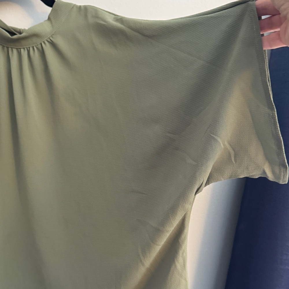 Olive Green Women's Top - Picture 3 of 5